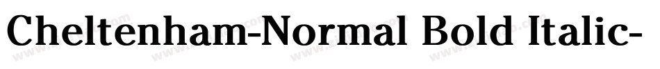 Cheltenham-Normal Bold Italic字体转换